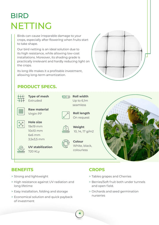 Bird Netting – Ref. AP 141919/0107/1525